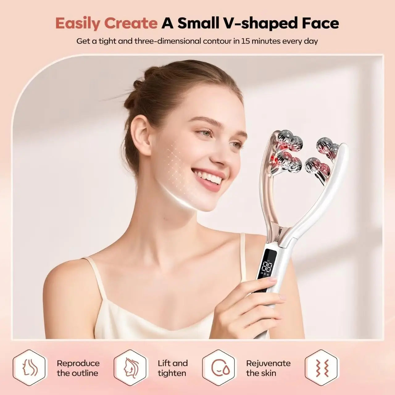 V Face EMS Face Lifting Roller Massager