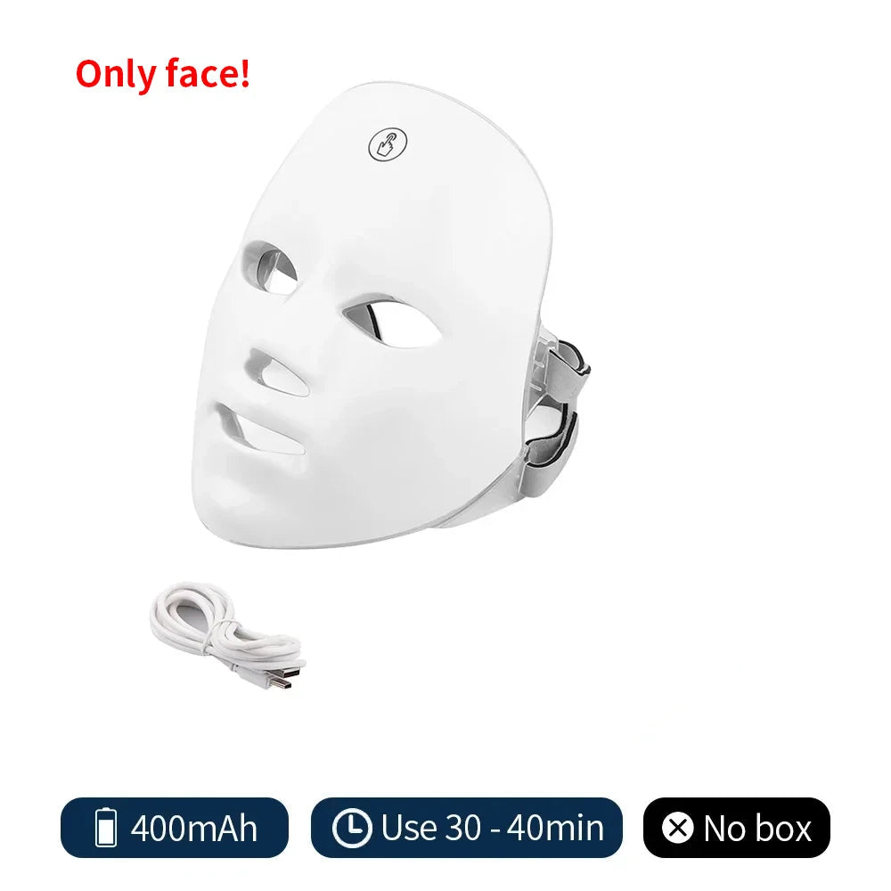 Wireless 7-Color LED Face &amp; Neck Beauty Mask